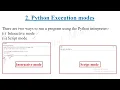 Python Execution mode