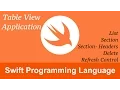 Swift Table View Application