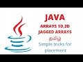 Arrays 1-D 2-D Jagged arrays in java tamil FindingNatureOfficial