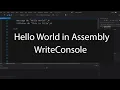 Hello World with WriteConsole - Masm32