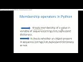 Membership operators in Python Class 11 IP CS CBSE
