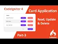 CodeIgniter 4 CRUD Application in Hindi Read Update Delete - Part 3