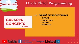 Oracle Tutorial For Beginners Cursors in Oracle - Part 2 Explicit Cursor Attributes