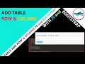 JS Table Add Row and Column