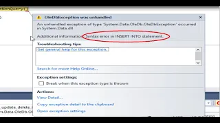 Two ways to Solve error syntax error in insert into statement vb net access database