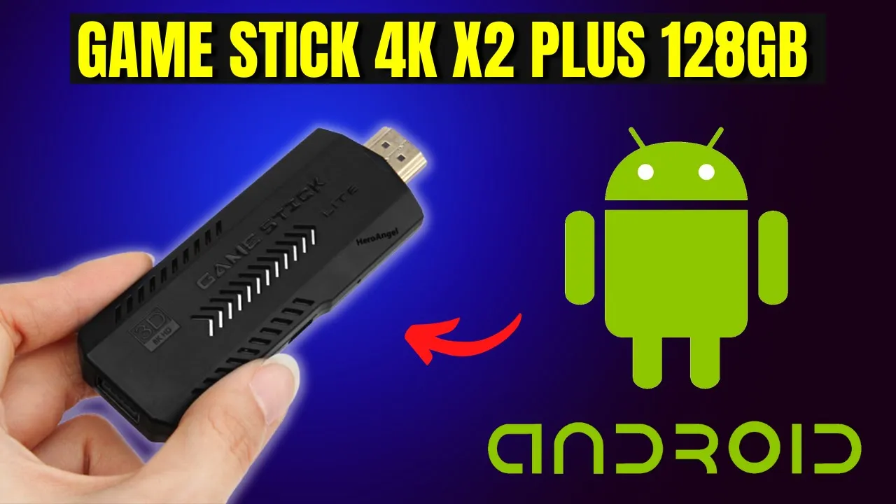 O Novo Game Stick 4K X2 Plus tem Sistema Android Nativo - Demonstração Rápida