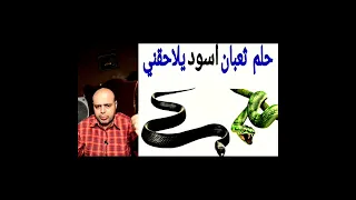 تفسير رؤية ثعبان أسود يلاحقني في الأحلام Black Snake In A Dream الثعبان في المنام تفسير الاحلام 