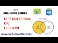 - LEFT OUTER JOIN IN SQL