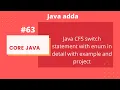 Java Tutorial Java CFS switch statement with enum in detail with example and project 2020