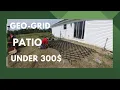 Using geogrid material for a patio