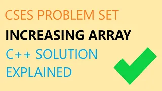 CSES Increasing Array C solution simple for loop problem