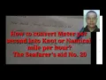 How to convert Meter per second into Knot or Nautical mile per hour