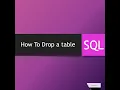 How to Drop Table in MySql