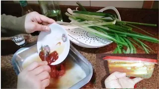 الكيمتشي الكورى لأول مرة من مطبخ مصري مخلل البصل الأخضر 