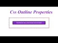 Outline Property in css Css Tutorial For Beginners - 20 Css Outline Css Outline Properties