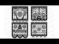 4 Styles Papel Picado SVG Fiesta Bunting Cinco de Mayo Vector Cricut Cut File Clipart Png Eps Dxf
