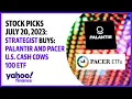 Stock picks July 20 2023 Strategist buys Palantir PLTR and Pacer U S Cash Cows 100 ETF COWZ