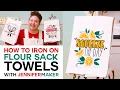 Personalized Flour Sack Towels with Cute Iron-On Vinyl