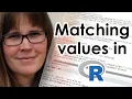 Matching values in R