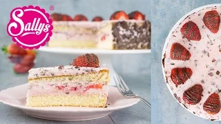 Eine traumhafte Erdbeertorte mit einer fruchtig-frischen Quarkfüllung. Rezept (20er Backform) Rührte. 