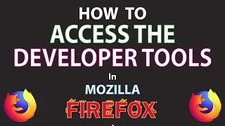 How To Open The Developer Tools In The Firefox Web Browser PC Tutorial
