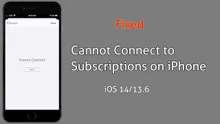 Cannot Connect to Subscriptions error on iPhone and iPad in iOS 6 1 Fixed