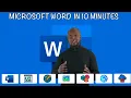 Microsoft Word In 10 Minutes Beginner level tutorial microsoft