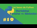 Tuto Python Debutant - Variables globales et locales