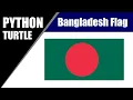 Python Turtle - Draw Bangladesh National Flag In Python Turtle Graphics By