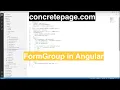 FormGroup in Angular