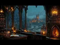 Lagu Gothic Cafe Nook by the Snowy Manor❄️Cozy Fireplace Ambience | Dark Academia Winter Music for Focus