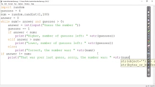 Guess the number game using Python