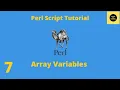 Array Variable - Perl Script Basics Tutorial