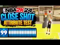 NBA 2K24 Best Build Attributes Close Shot 25 to 95 Ratings Test
