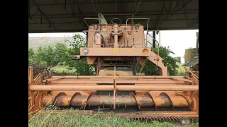 an abandoned state farm full of agricultural equipment