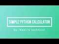 Make simple calculator in python 3 6 5 2018 new tutorial with latest version