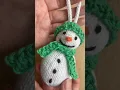 Free mini snowman ornament knitting pattern Quick easy Christmas knitting idea