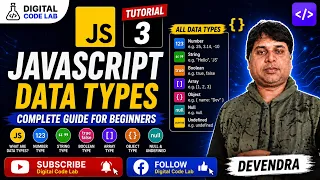 JavaScript Data Types Tutorial in Hindi JavaScript Tutorial Learn JavaScript Data Types