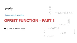 OFFSET Function in Excel - Part 1