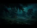 Heavy Rain & Thunder Under a Pitch-Black Sky ⛈️ (No Ads) | Relax in Darkness & Drift Into Deep Sleep