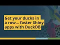Get Your Ducks in a Row with Databases Melissa Albino Hegeman NYS OGS posit conf 2025