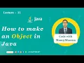 How to make an Object for calling non static data in Java