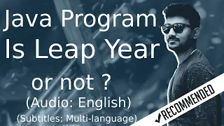 Java program to check whether a year is leap or not Java Tutorial