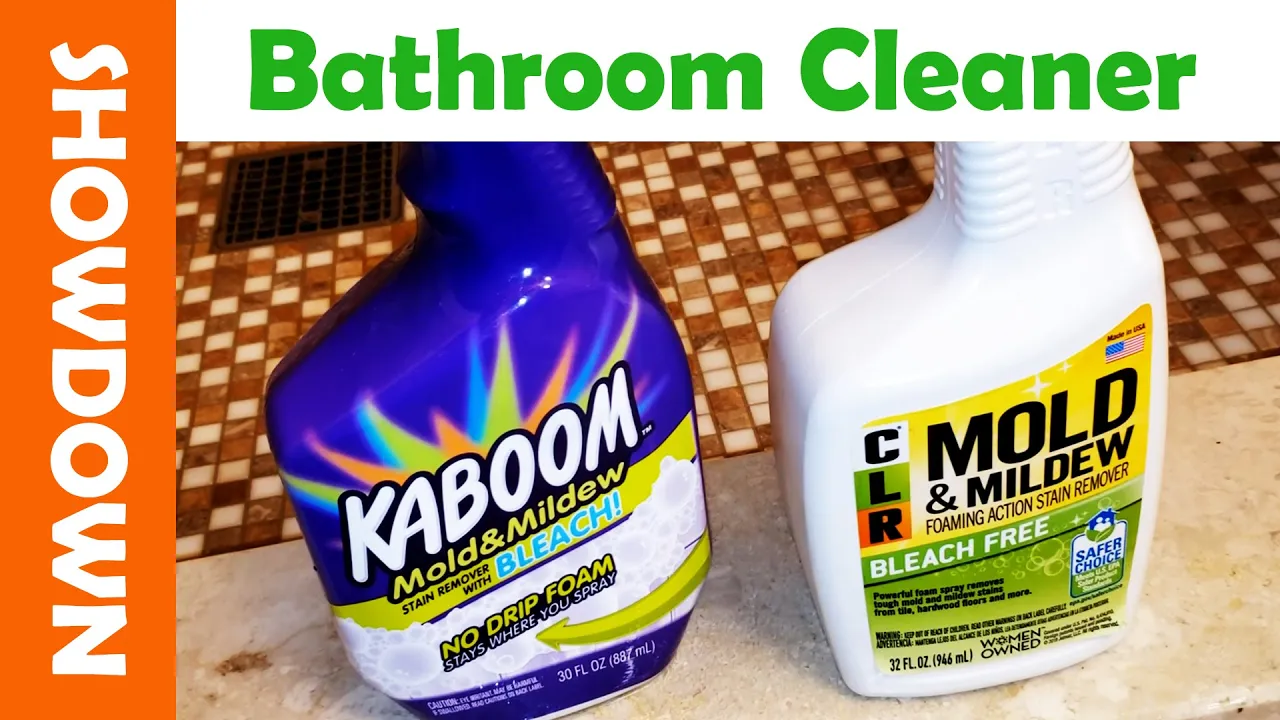 CLR Mold & Mildew vs Kaboom with Bleach Shower Cleaning Showdown
