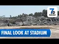 So Bittersweet Buffalo Bills Fans Gather Outside Former Highmark Stadium as Demolition Continues