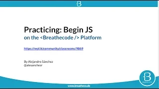Learn to code doing Javascript small exercises Begin with js