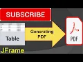 Generate Pdf in java from Table