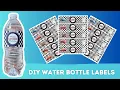 DIY Personalized Water Bottle Labels For Parties
