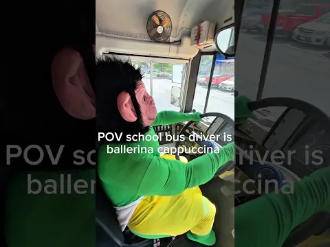 POV your school bus driver is ballerina cappuccina ☕🩰
