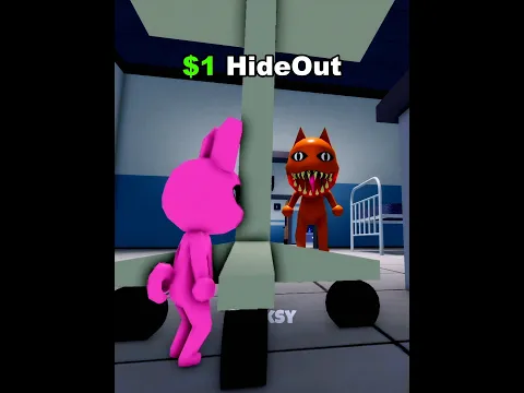 $1 Vs $1000 Cute Anomaly HideOut 😂 #roblox #animalhospital #usa